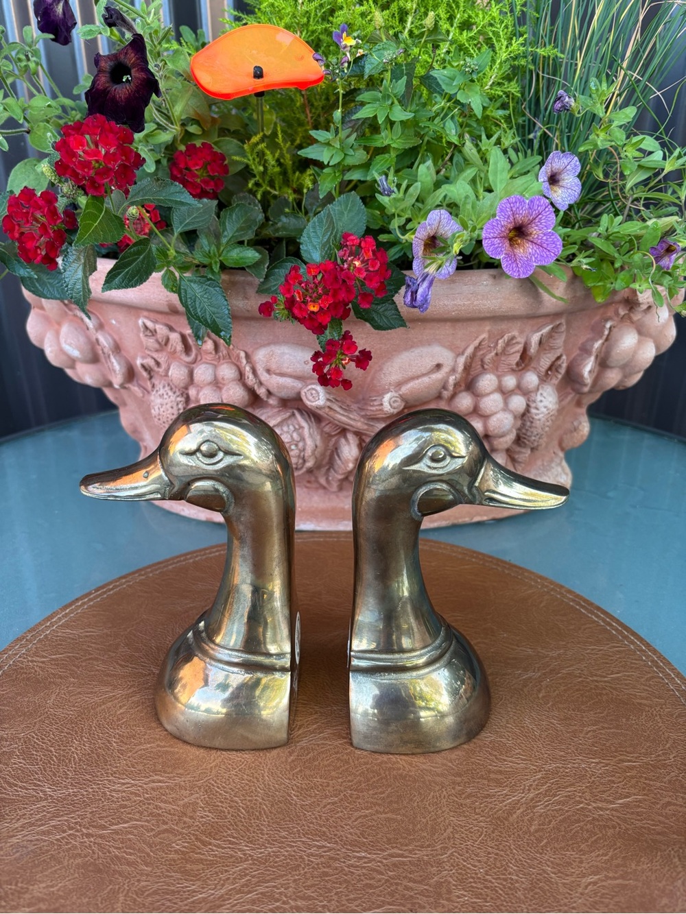 Set of Vintage Duck Head (Mallard) Bookends - Picture 4 of 6